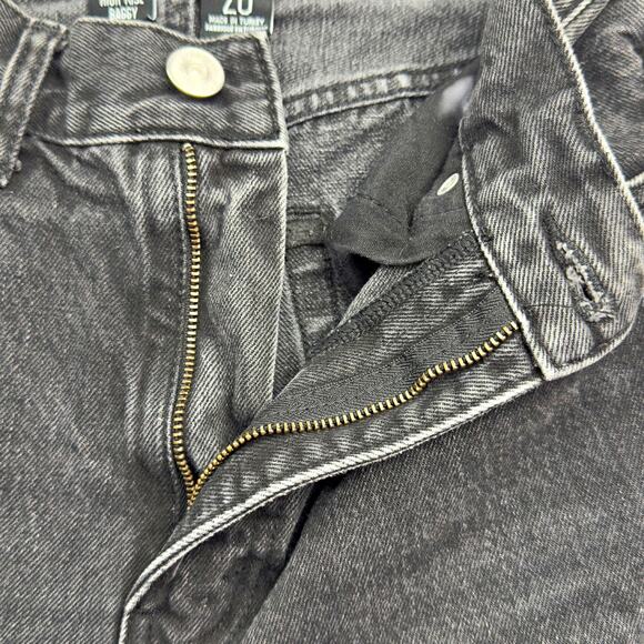 BDG Urban Outfitters High-Rise Baggy Black Denim Destroyed Denim Sz 26 - Picture 6 of 8